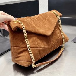 2024 Nouveaux sacs à bandoulière Designer Femmes Loulou Puffer Sac de messager en daim France Marque matelassée en cuir bandoulière sac à main dame double chaîne sangles sacs à main d'épaule