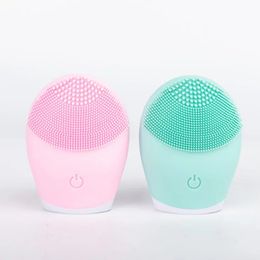 2024 new Silicone Facial Cleansing Brush Electric Face Clean Device Facial Massager Skin Cleaner Sonic Vibration Deep Pore Cleaning Brush- -