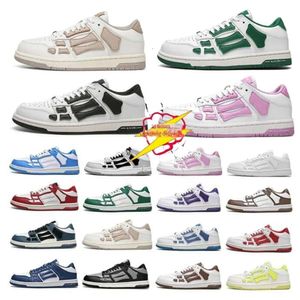 2024 Nouveau SKEL TOP HI Baskets BANDANA Printemps Sneaker Femmes Casual School Designer Low Leather Bones Applique Upper Chinese Running Shoes