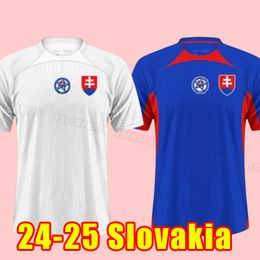 2024 New Slovakia Soccer Jerseys 24 25 Home Away Lobotka Hancko Haraslin Bozenik Mak Polievka Duris Sauer Duda Suslov Benes Football Shirt