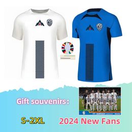 2024 Nouvelle-Slovénie Jerseys de football Sesko Home White Away Blue 2024 2025 Football Clothes Sweatshirt Tops
