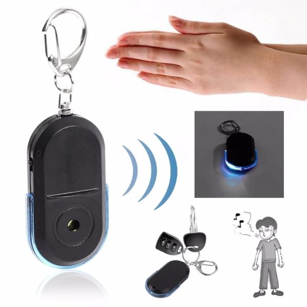 2024 Nouveau Smart Anti-Lost Alarm Portefeuille Téléphone Téléphone Finder Locator Locator Keychain Whistle Sound avec LED Light Mini Anti Lost Key Finder Sensor2.pour