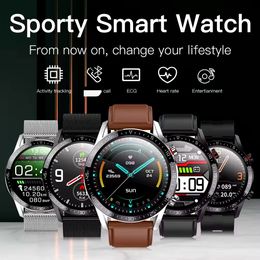 2024 Nouveau Smart Watch Men Ip68 Sport Smartwatch Ipgroproof ECG PPG BT Appeler la pression artérielle du tracker de fitness cardiaque Bluetooth appelez plusieurs ensembles de numérotation