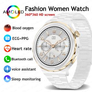 2024 HW52 Smart Watch Women Custom Dial Health Monitoring Ladies Sports Bracelet ECG+PPG HD Bluetooth Calling Fashion Smart Watch