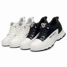 2024 Nuevos zapatos blancos de cuero suave Zapatos deportivos y casuales para mujer Suela suave Zapatos de cuero de primavera y otoño Y6J5 #