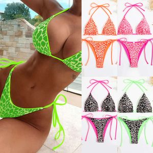 2024 Nieuw split body luipaardprint sexy backless dubbelzijdig bikini damesbadpak