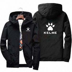 2024 Nouveau printemps et automne hommes KELME marque extérieure Cam hommes fermeture éclair à capuche imperméable à l'eau de sport pour hommes crème solaire grande veste p3Rj #