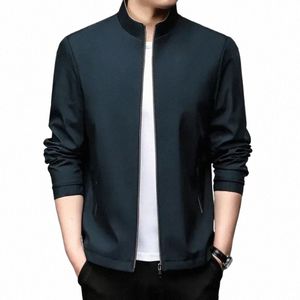 2024 Nouveau printemps automne hommes col montant vestes couleur unie intelligent vêtements d'extérieur décontractés hommes veste à glissière mince manteaux homme vêtements J3Ir #