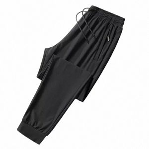 2024 Nieuwe Lente Casual Mannen Broek Koreaanse Fi Zomer Cool Heren Joggingbroek Broek Ademende Elastische Joggers Plus Size 9XL 88V0 #