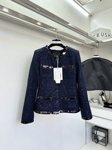 2024 Nouvelles vestes de piste de printemps o couches à manches longues à manches longues pour femmes haut de gamme Jacquard Designer Coats 0225-2