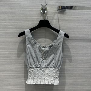 2024 Nouveau Spring Summer Tank Runway Tees haut de gamme Jacquard Women's Designer Tops Brand Tanks de même style Camis 0329-1