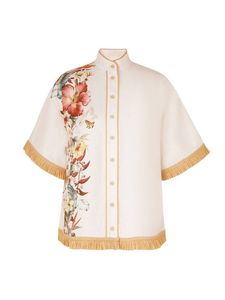 2024 Nieuwe lente zomer damesblouses stand kraag kraag korte mouwmustiemerk dezelfde stijl shirts luxe ontwerper shirts 0426-17