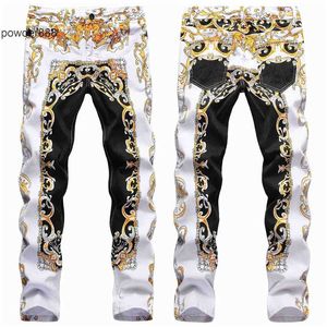 2024 Nouvelle jambe droite pour hommes Designer Hip Hop Mode Hommes Pantalons Jeans Top Qualité Violet Moto Cool Denim Pantalon KV7Q