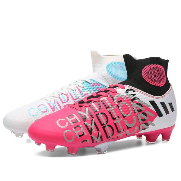 2024 Nuevo estilo zapatos de fútbol Mujeres AG TF Botas de fútbol Juvenil Anti Slip Trains tacas altas