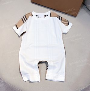 2024 NIEUWE SOMMER BABY JONGEN ROMPERS Zachte katoen luxe Design pasgeboren bodysuits Infant Girls Jumpsuits Outfits Kinderkleding