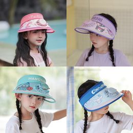 2024 NUEVO Summer Lindo Cartoon Sombrero para niños con ventilador de sombrero de copa vacío Summer Sunspreen Sun Protection UV Factory Stock al por mayor