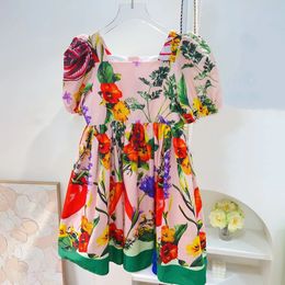 2024 Nouvelle robe d'été pour filles tulle vêtements décontractés vêtements de bébé fête d'anniversaire robe princesse robe de vacances