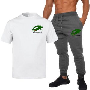 2024 Nouveaux hommes d'été T-shirt imprimé pantalon costume sportswear 2 pièces marque sportswear o col pantalon à manches courtes vêtements pour hommes