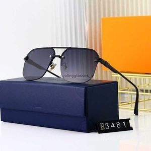 2024 Nouvelles lunettes de soleil Square Mens Soleil Ombrage du Nylon Metal Fashion Polygone Grands Lunets