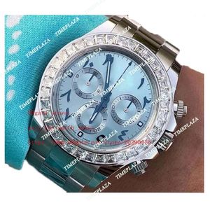 2024 NUEVA SUPER CALIDAD La mejor versión de los relojes de pulsera para hombres Numeral de hielo azul Dial de 40 mm Bisel de diamante 116506 Premium 2813 Relojes de hombre automático mecánico