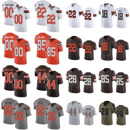 2024 New Team Football 22 Grant Delpit Jersey 44 Sione Takitaki 28 Jeremiah Owusu-Koramoah 85 Njoku 88 Harrison Bryant 18 David Bell Vapor Intouchable Men Kids Femmes