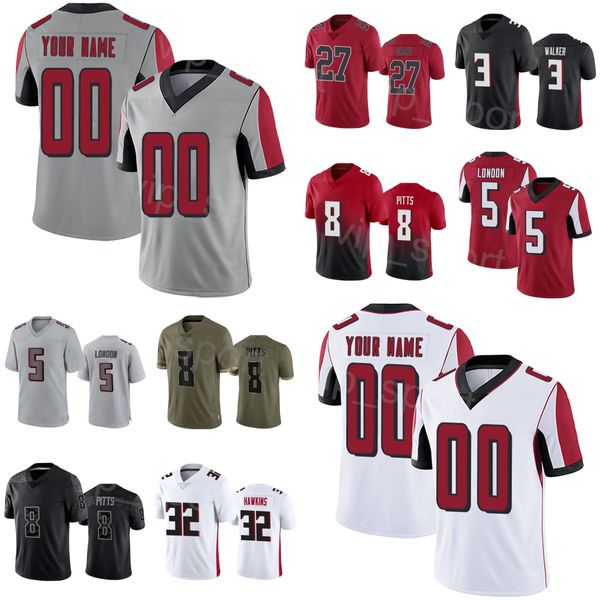 2024 New Team Football 27 Richie Grant Jersey 3 Mykal Walker 32 Jaylinn Hawkins 5 Drake London 8 Kyle Pitts 12 Khadarel Hodge 84 Cordarrelle Patterson Uniforme Men Kids