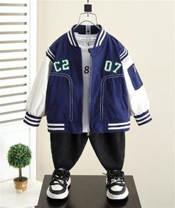 Manteau de moto tendance pour garçons, vestes pour enfants, manteau de Baseball coréen, vêtements d'extérieur, haut tendance, nouveau tempérament, 2024