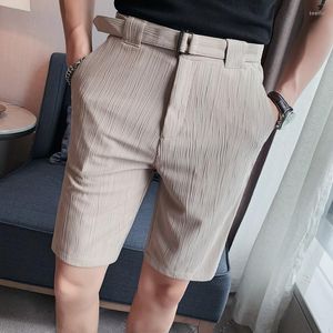 2024 Nieuwe The Men's Style Shorts Summer Leisure for Men Shorts /mannelijke hoogwaardige zakelijke LCE Silk Stripes passen zwart grijs kaki 29-36 /mannelijk
