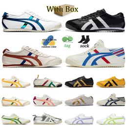 2024 Nouveau Tigers Sneaker Tiger Mexico 66 Chaussures de course Vintage Combinaison Trainers Série Jaune Jouéres Famous Outdoor Shoe Mids Mild Sole Lifestyle Onitsukass avec boîte