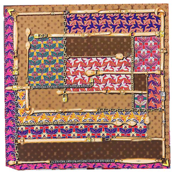 2024 Nouveau Top Marque Coronet Designers Lettre Pleine Impression L Femmes Hommes Foulards de haute qualité Port quotidien Foulard en soie Foulard Fille Amoureux Style Luxe Mode Wraps V 90cm