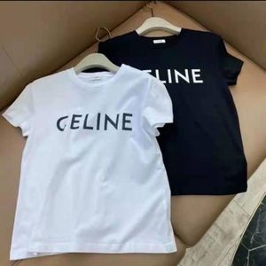 2024 Nieuw Trendy Merk T-shirt Celebrity Dezelfde Stijl Ce Klassieke Letter Afdrukken Korte Mouw Heren en Dames Dezelfde Stijl Puur Katoenen T-shirt Halve Mouw