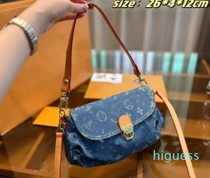 2024 Nuevo bolso de axila Bolso de hombro de mezclilla Bolsos de diseñador Bolsos cruzados para mujer Bolso de mano Casual Embrague Retro Monedero desgastado Cartera de moda