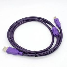 2024 Nouveau câble d'imprimante USB 2.0 Type d'un mâle de type B Male Boundage à haute vitesse transparente Purple 1,5 / 3/5 / 10m pour USB 2.0 Câble blindé