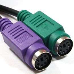 2024 Nuevo macho USB a 6pin PS2 para PS/2 Cable de extensión femenina Y Splitter Adaptador Cable de conversión de conector para el mouse de teclado para el conector PS/2 para USB a PS2