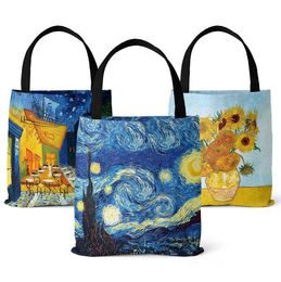 2024 Nouveau van Gogh Starry Sky Painting Sac fourre-tout