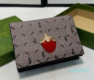 2024 nouveau portefeuille designer sac à main femmes portefeuille portefeuilles nouveau modèle classique à la mode et polyvalent double lettre porte-monnaie fraise