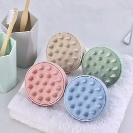 2024 Nouveau blé paille en silicone lavage des cheveux propres coiffure racine démangeaissement du cuir chevelu massage de peigne de douche brosse de bain spa