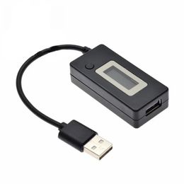2024 new White tail LCD backlight LCD digital screen display USB ammeter voltmeter charging capacity test meter detectorfor USB Ammeter