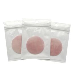 2024 new Wholesale Natural Round Smooth Pink Jade Stone for Lashes Glue Holder Eyelash Extension Toolsnatural eyelash extension lashes glue