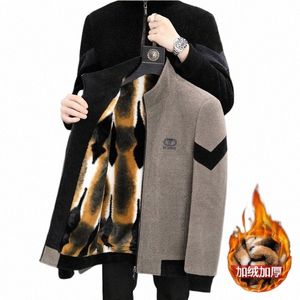 2024 Nuevo invierno Golden Sable y Fleece Chaqueta pesada Fi All Match Handsome Casual Color Matching Woolen Top M-5XL E8rQ #