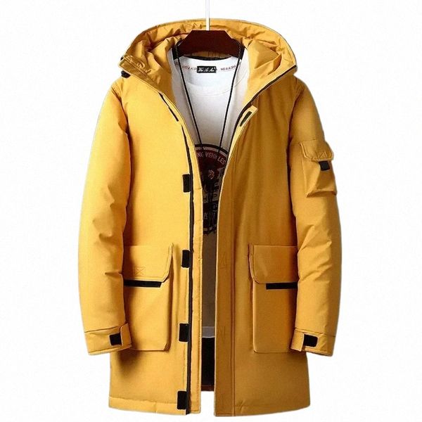 2024 Nuevas chaquetas de invierno para hombre Pato blanco Cálido con capucha LG Chaquetas de plumón Otoño Casual Top Parka Hombre Negro Abrigo esponjoso Beige Amarillo S8iC #