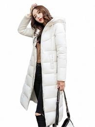 2024 Nuevo invierno Parka Lg Abrigo Mujer WhiteThick Warm Down Cott Coat Fi Parka con capucha Puffer Abrigo de nieve a prueba de viento C0W2 #