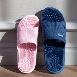 2024 nuevas mujeres zapatillas de masaje de pie para hombres zapatillas de interior baño sin deslizamiento de toboganes suaves parejas alivio de alivio zapatos de atención médica- para- para-