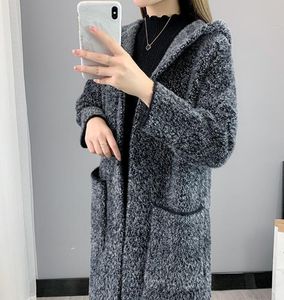 2024 Nouveau manteau polaire en cuir et fourrure de vison pour femmes Version coréenne lâche flocon de neige point mi-long Cardigan manteau en laine pour femmes vêtements pour femmes