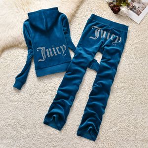 2024 Nieuwe damesoutfit Juicy Coture Tracksuit Woman Velvet Ladies Tracksuit Diamond Hoodie Casual Tracksuit Spring/Fall Women Two Piece Set