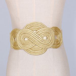 2024 nouvelles femmes piste mode Vintage élastique Cummerbunds femme robe Corsets ceinture ceintures décoration large ceinture