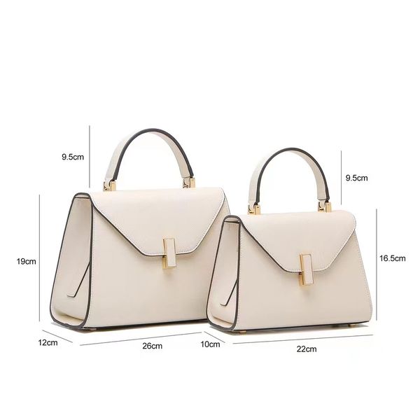 2024 Nouveau sac d'épaule féminin sac en cuir Niche Design Fashion Simple Locking Hand Bill of Lading Bouleur Oblique Span Women's Sac grande capacité