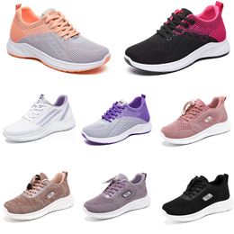 Chaussures plates de randonnée et de course pour femmes, durables, noires, blanches, roses, confortables, grande taille 36-41, nouvelle collection 2024