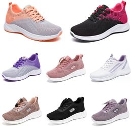Chaussures de course plates pour femmes, durables, noires, blanches, roses, confortables, grande taille 36-41, nouvelle collection 2024