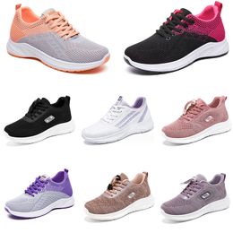 Chaussures de course plates pour femmes, durables, noires, blanches, violettes, confortables, grande taille 36-41, nouvelle collection 2024